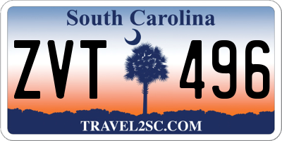 SC license plate ZVT496
