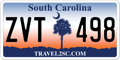 SC license plate ZVT498