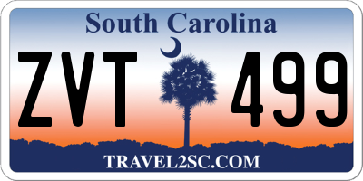 SC license plate ZVT499
