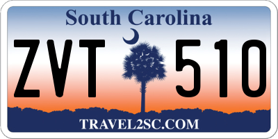 SC license plate ZVT510