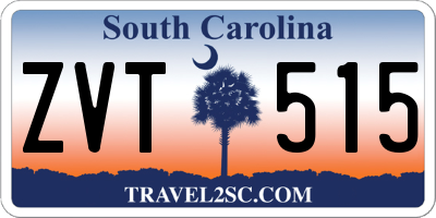 SC license plate ZVT515