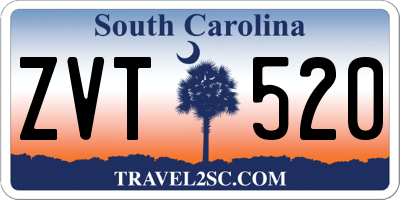 SC license plate ZVT520
