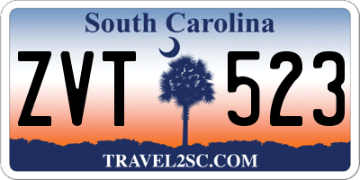 SC license plate ZVT523