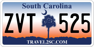 SC license plate ZVT525