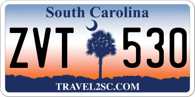 SC license plate ZVT530