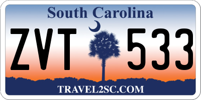 SC license plate ZVT533