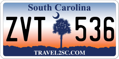 SC license plate ZVT536