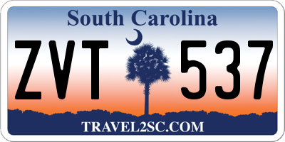 SC license plate ZVT537