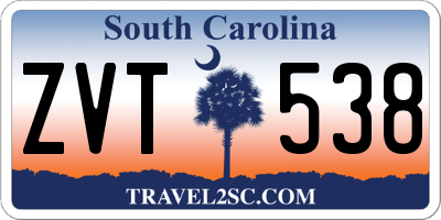 SC license plate ZVT538