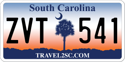 SC license plate ZVT541