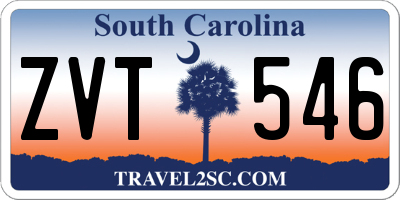 SC license plate ZVT546