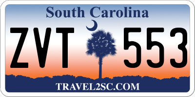 SC license plate ZVT553