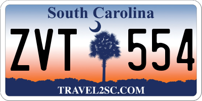 SC license plate ZVT554