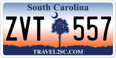 SC license plate ZVT557