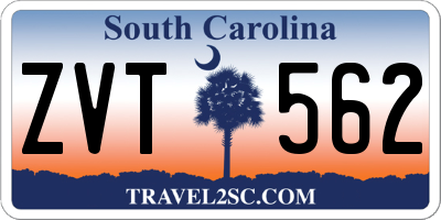 SC license plate ZVT562