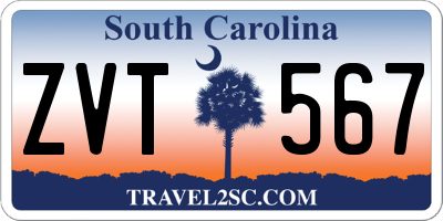 SC license plate ZVT567