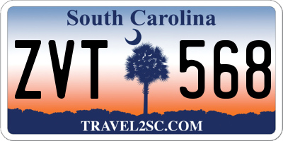 SC license plate ZVT568
