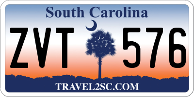 SC license plate ZVT576