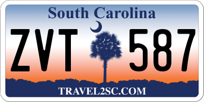 SC license plate ZVT587