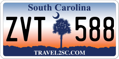 SC license plate ZVT588