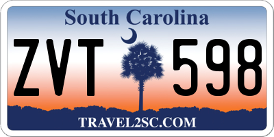 SC license plate ZVT598