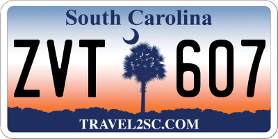 SC license plate ZVT607