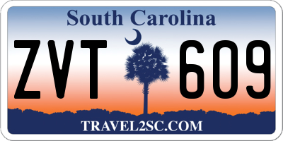 SC license plate ZVT609