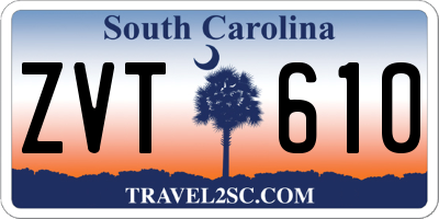 SC license plate ZVT610