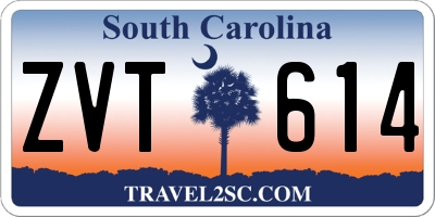 SC license plate ZVT614