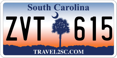 SC license plate ZVT615