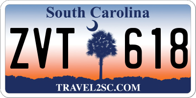 SC license plate ZVT618