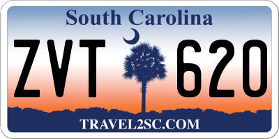 SC license plate ZVT620