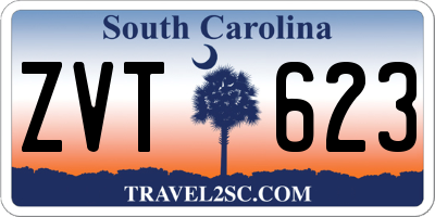 SC license plate ZVT623