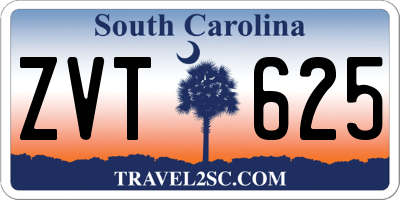 SC license plate ZVT625