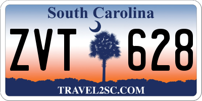 SC license plate ZVT628