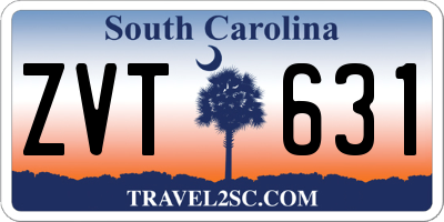 SC license plate ZVT631