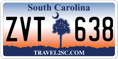 SC license plate ZVT638