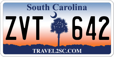 SC license plate ZVT642