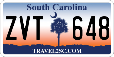 SC license plate ZVT648