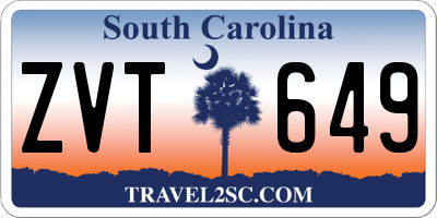 SC license plate ZVT649