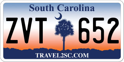 SC license plate ZVT652