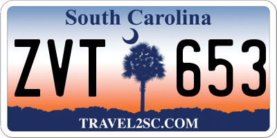 SC license plate ZVT653