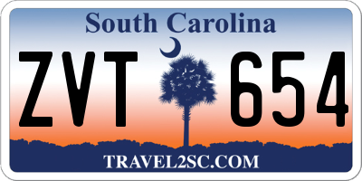 SC license plate ZVT654