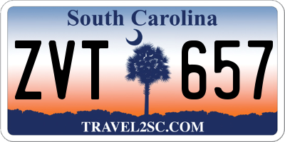 SC license plate ZVT657
