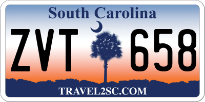SC license plate ZVT658