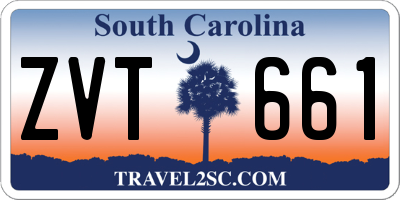 SC license plate ZVT661