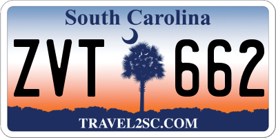 SC license plate ZVT662