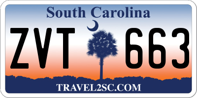 SC license plate ZVT663