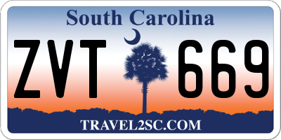 SC license plate ZVT669