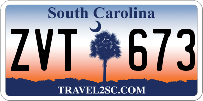 SC license plate ZVT673